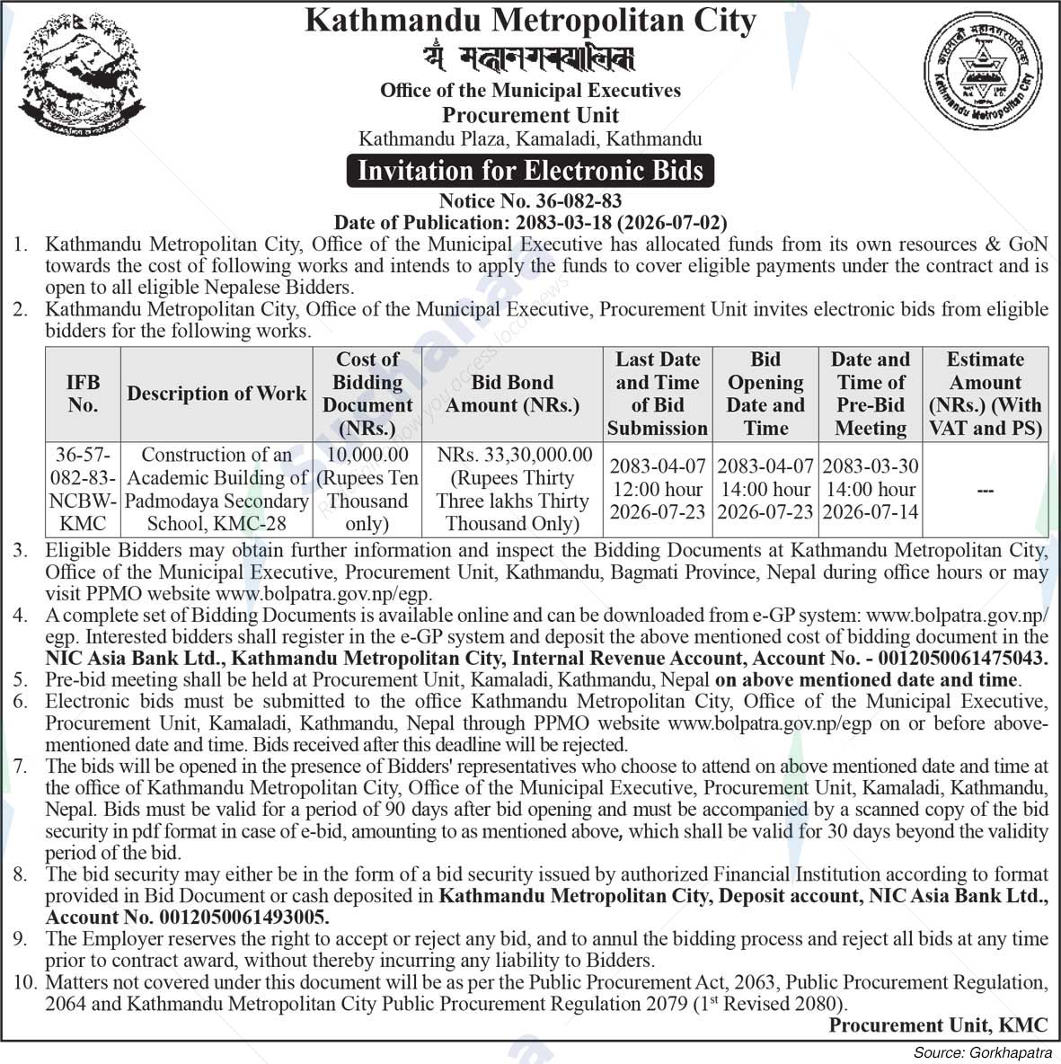 Kathmandu Metropolitan City
