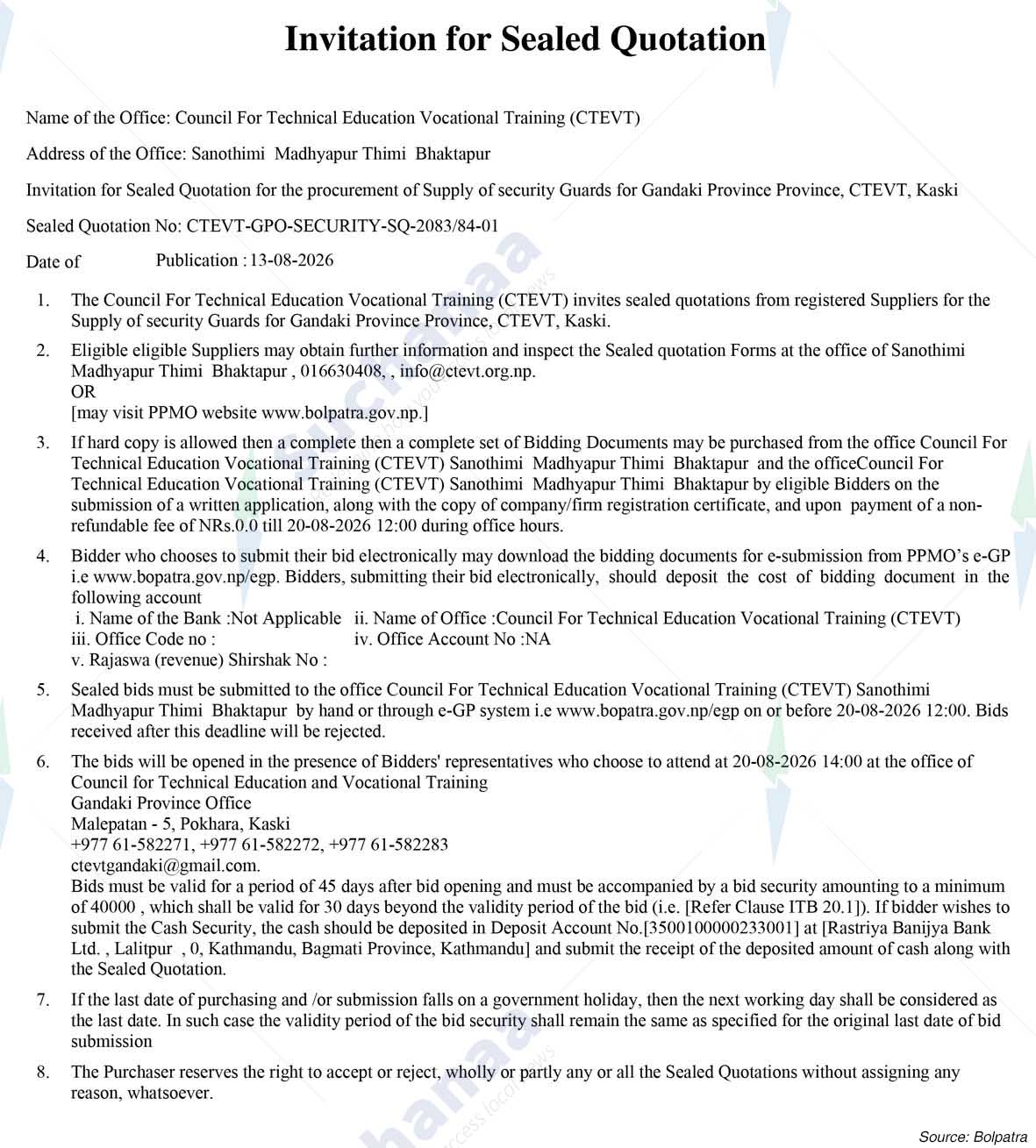Council for Technical Education and Vocational Training (CTEVT)