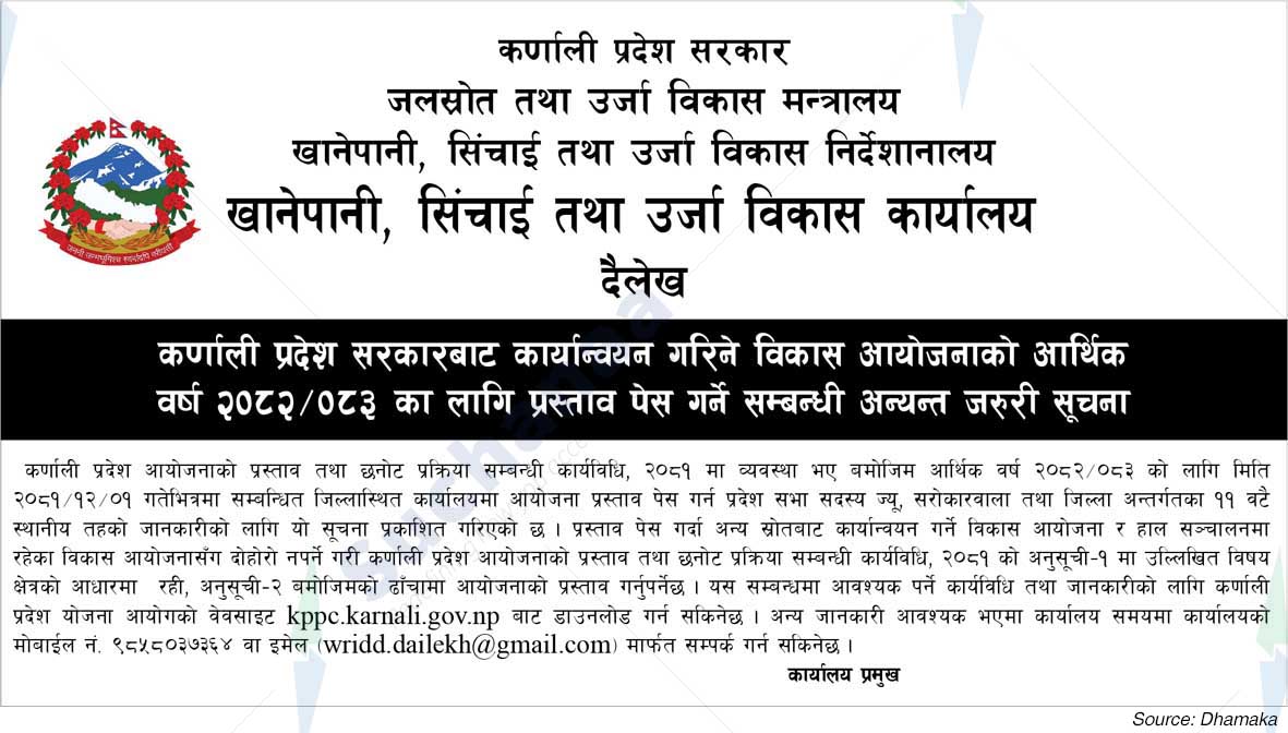 Water, Irrigation and Power Development Office
