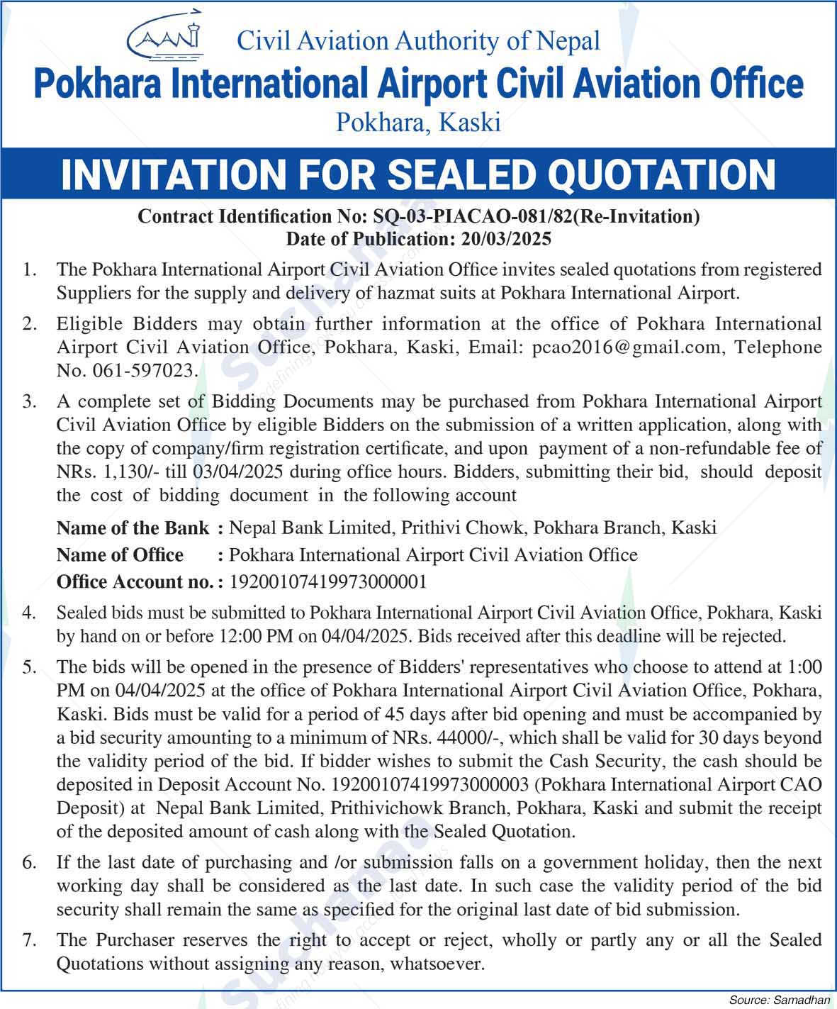 Pokhara International Airport Civil Aviation Office