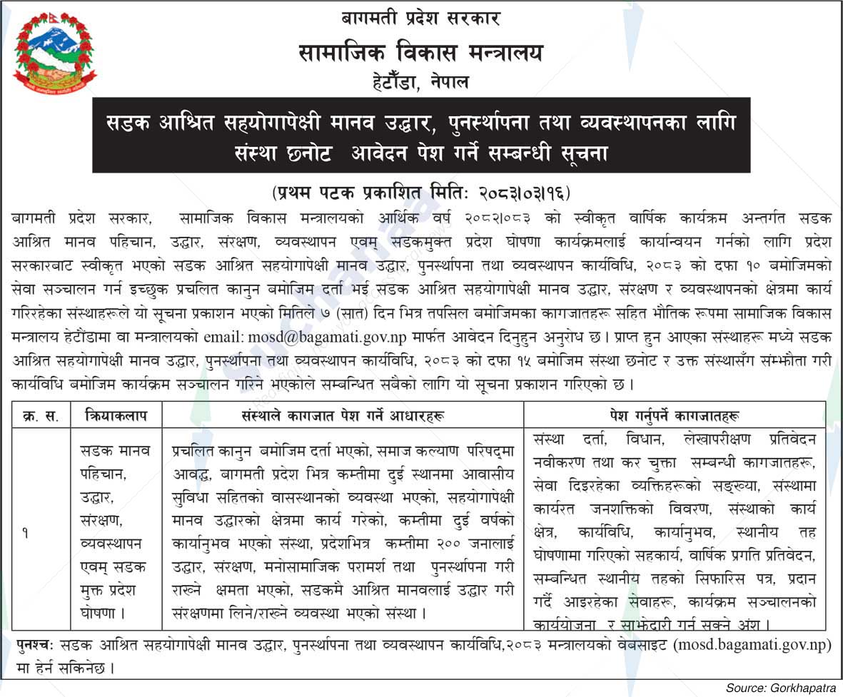 Ministry of Social Development, Hetauda