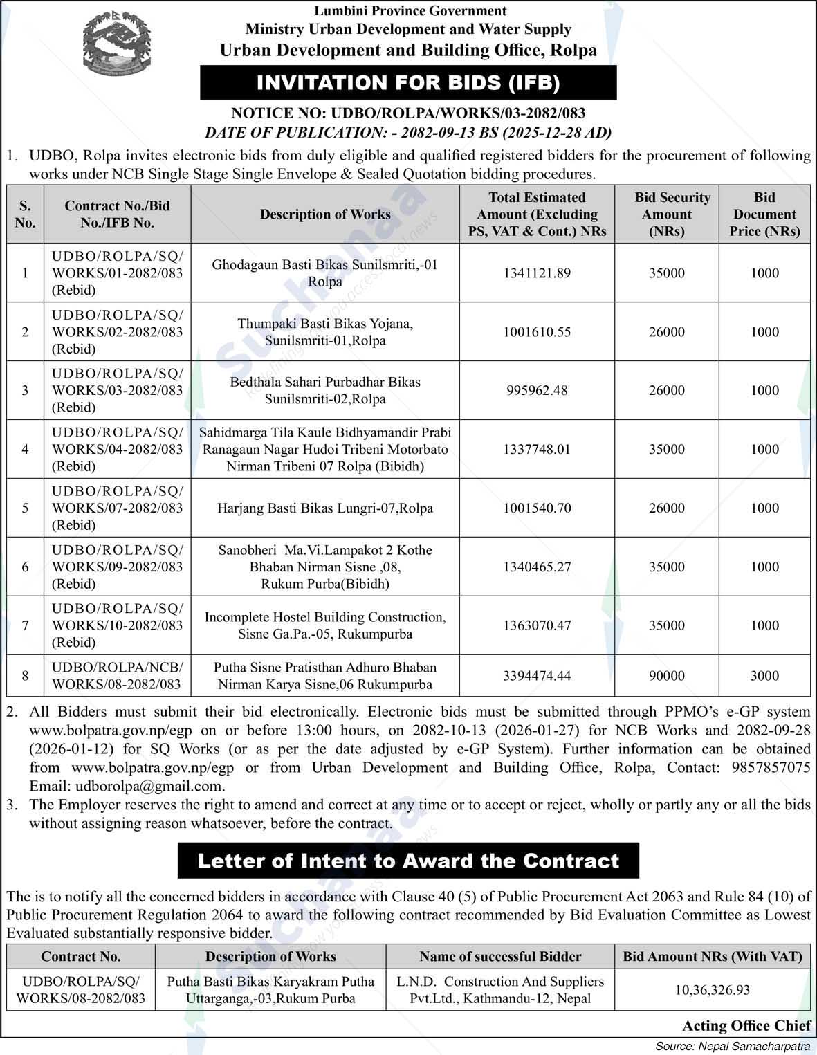 Urban Development and Building Office, Rolpa