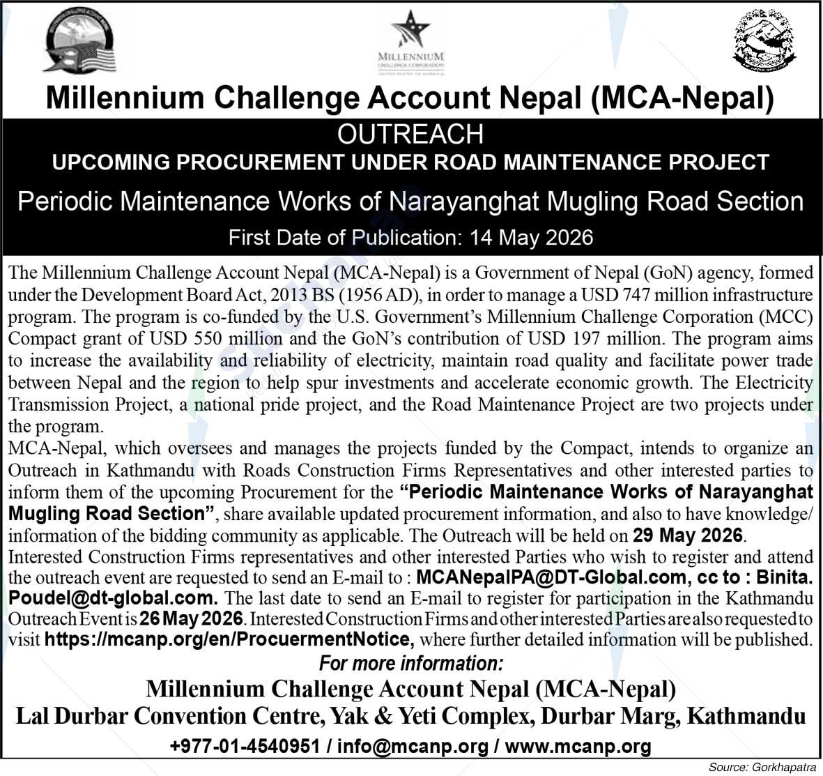 Millennium Challenge Account Nepal (MCA-NEPAL)