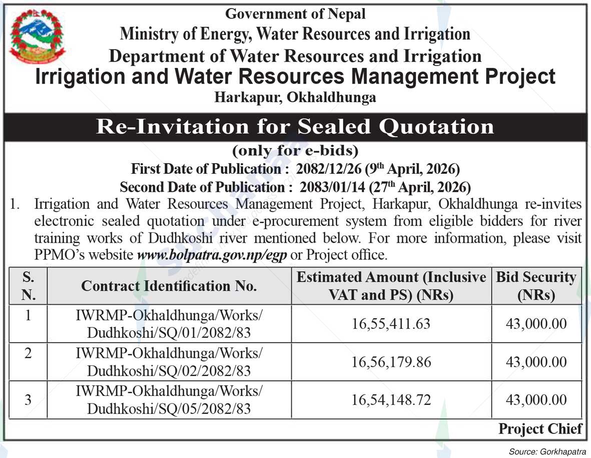 Irrigation and Water Resources Management Project, Okhaldhunga