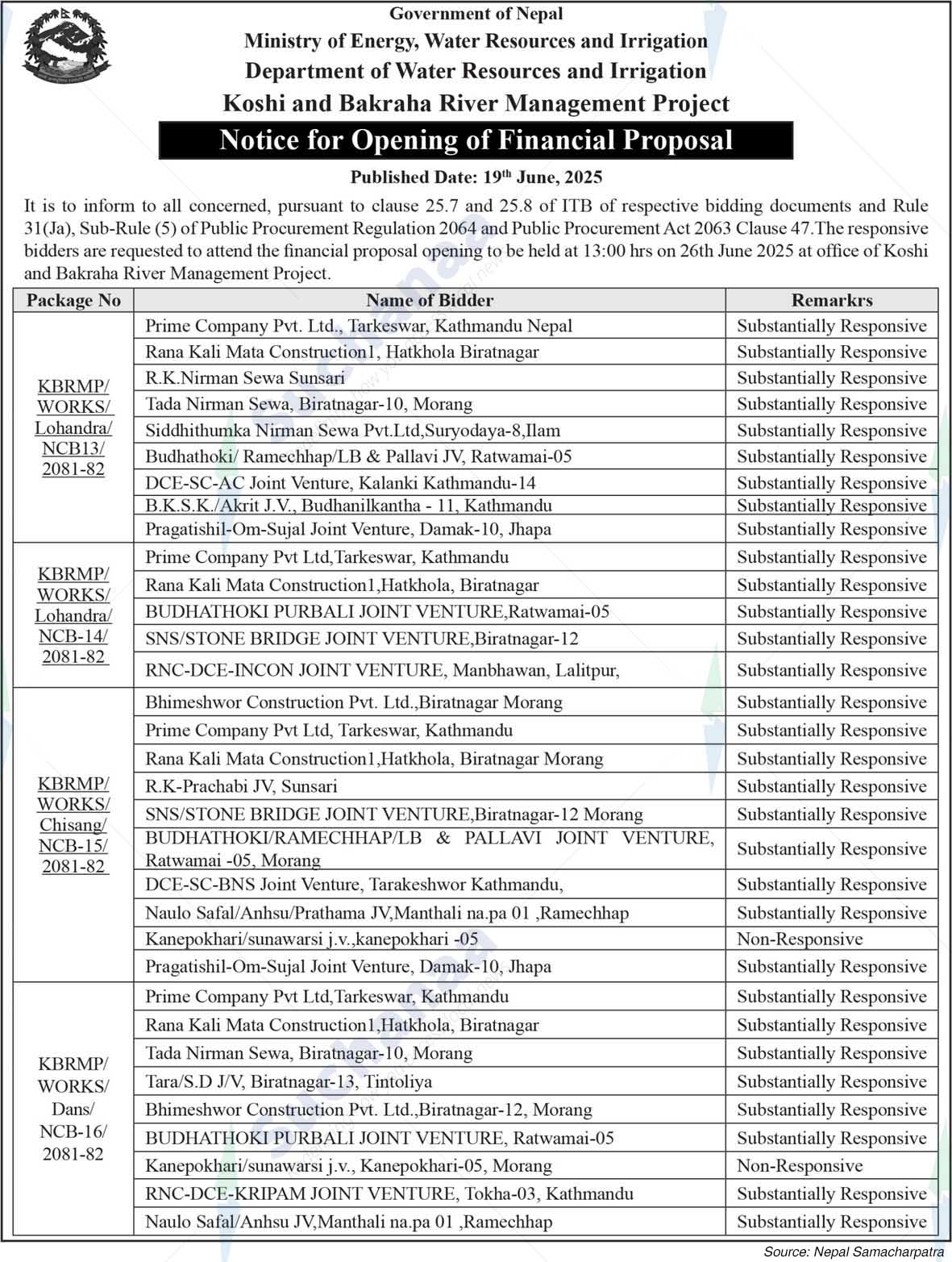 Koshi and Bakraha River Management Project