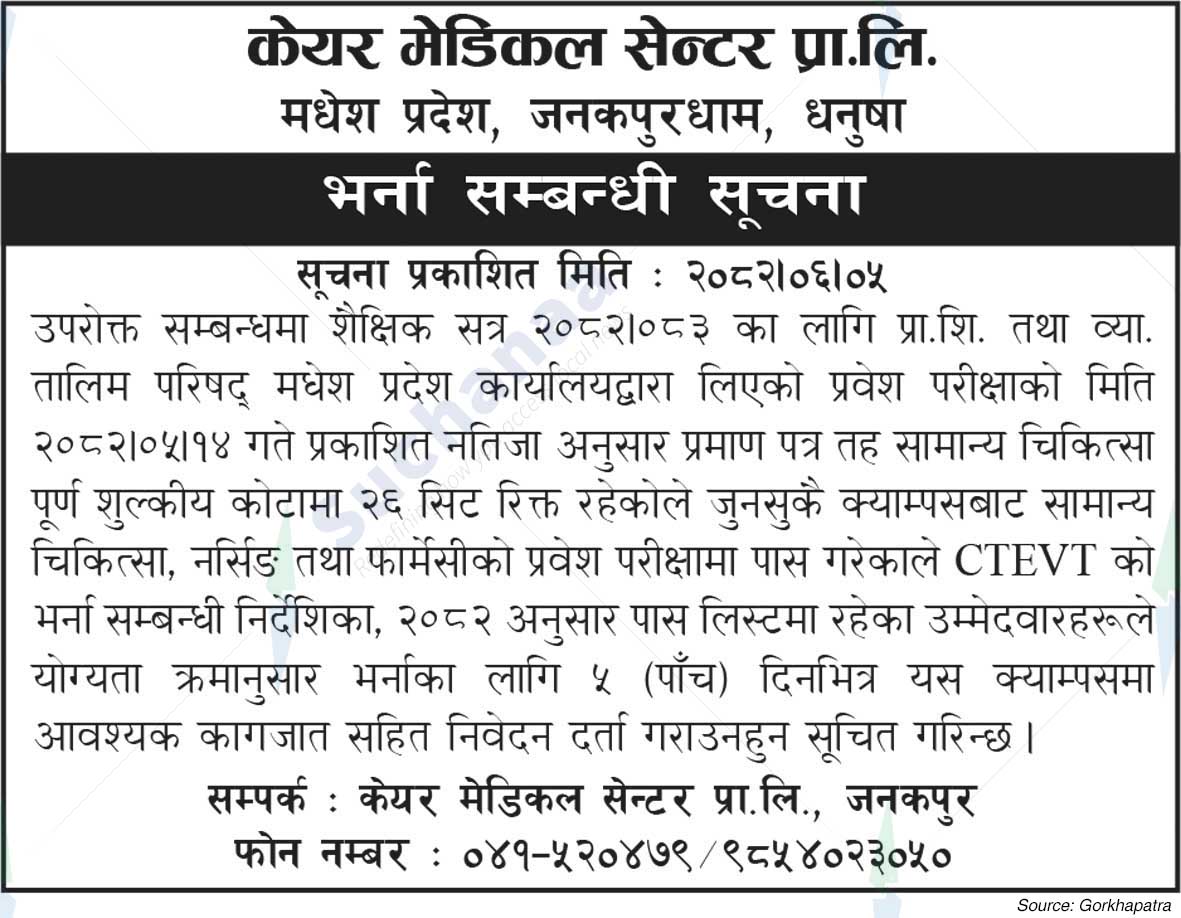 Care Medical Center Pvt. Ltd.