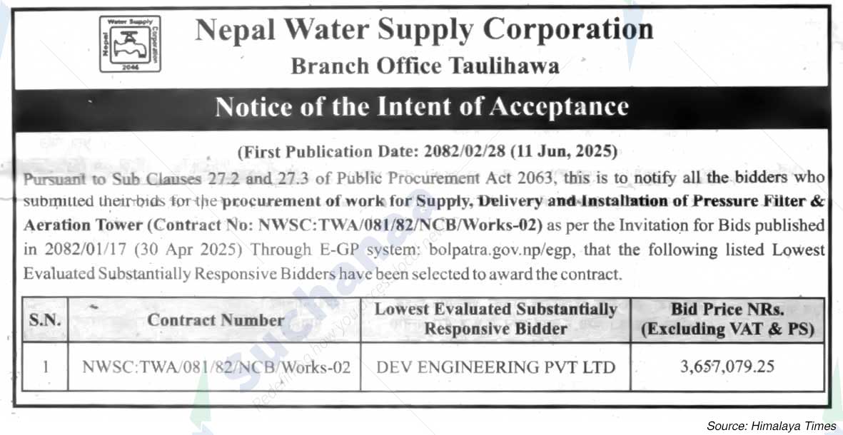 Nepal Water Supply Corporation (NSC)