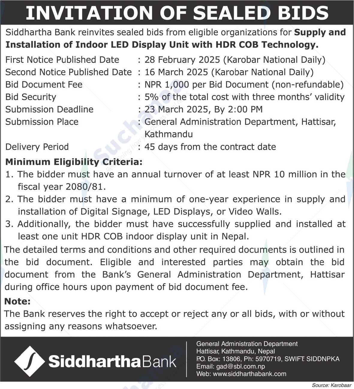 Siddhartha Bank Ltd.