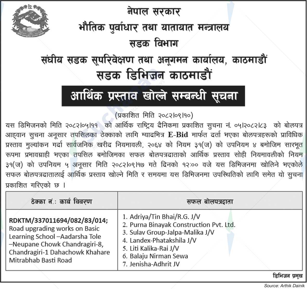 Federal Road Supervision and Monitoring Office, Kathmandu