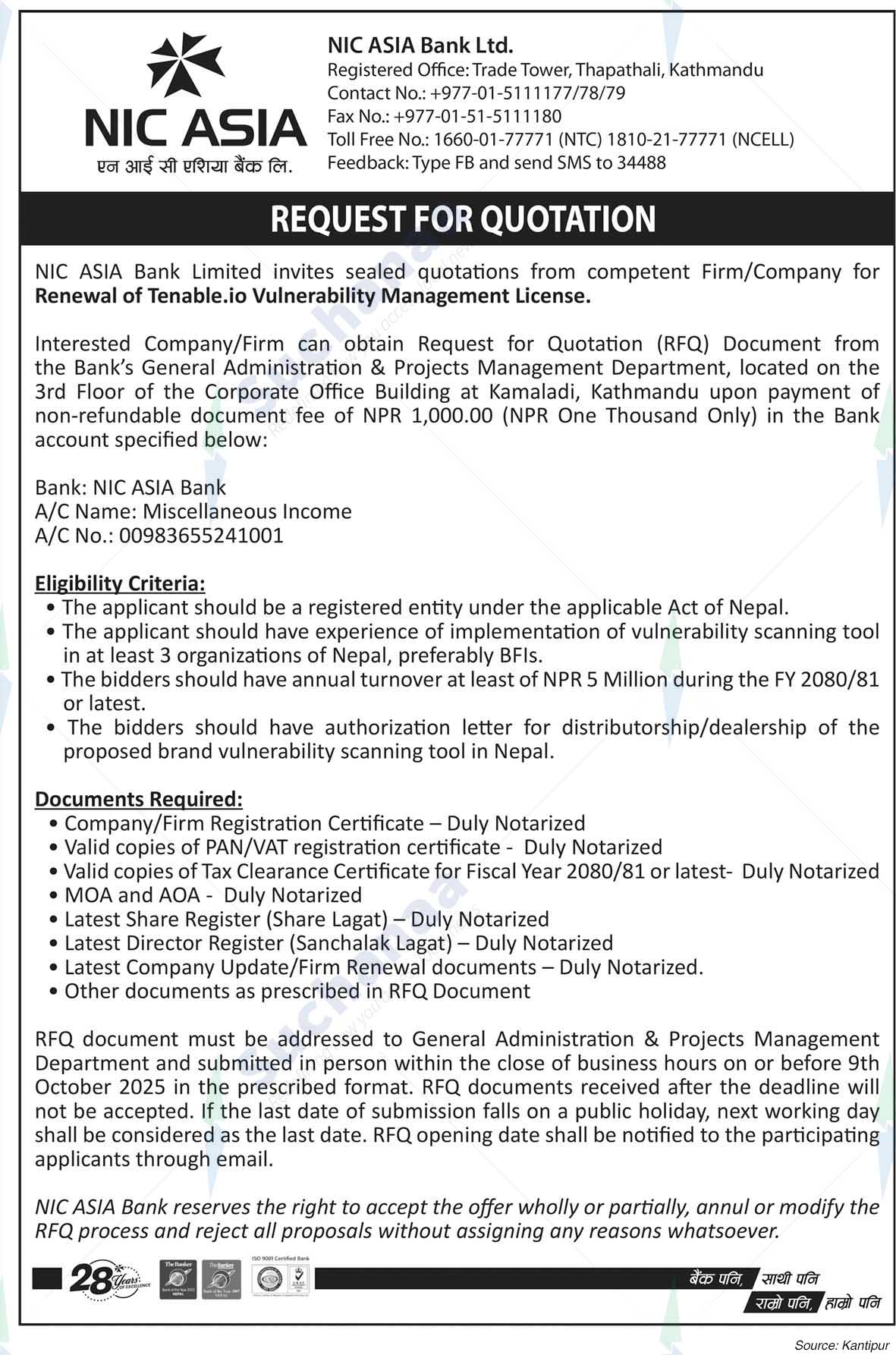 NIC Asia Bank Limited