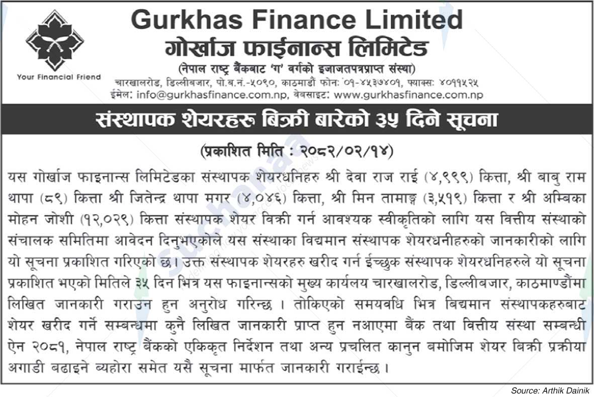 Gurkhas Finance Limited