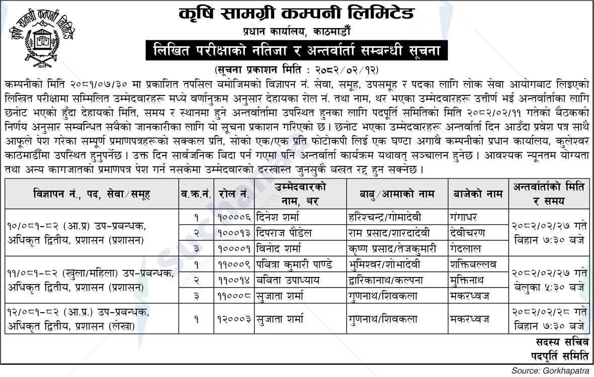 Krishi Samagri Company Limited