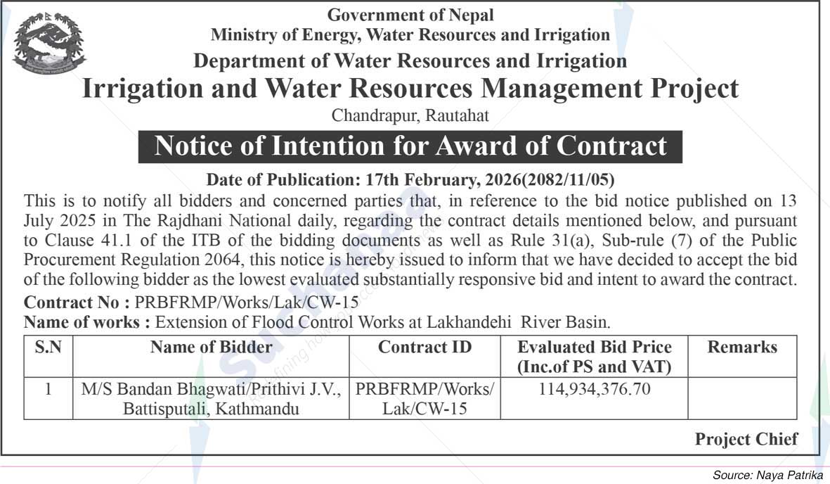 Irrigation and Water Resources Management Project, Rautahat