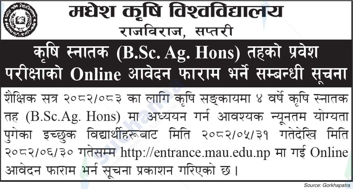 Madhesh Agricultural University