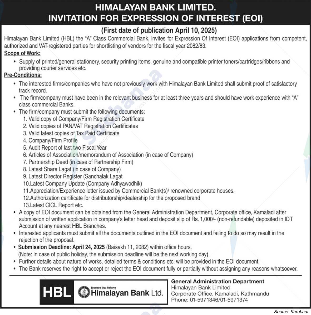 Himalayan Bank Limited