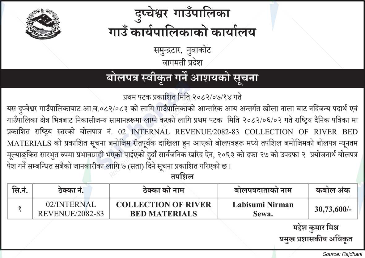 Dupcheshwor Rural Municipality