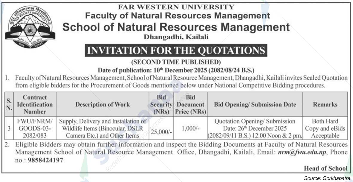 School of Natural Resources Management, Dhangadhi, Kailali