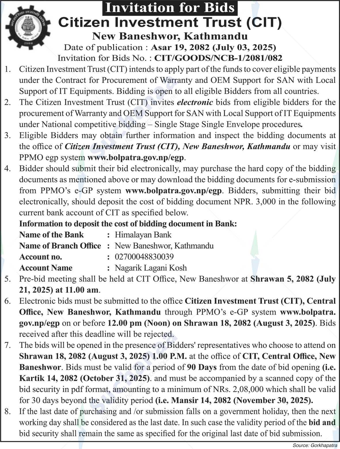 Citizen Investment Trust