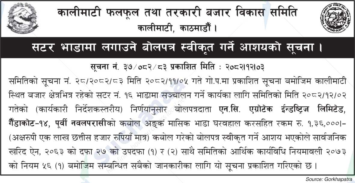 Kalimati Fruits and Vegetable Market Development Board