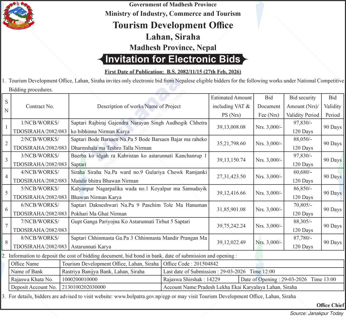 Tourism Development Office, Siraha