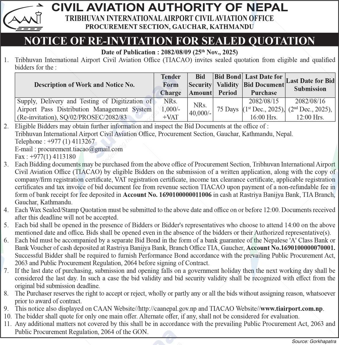 Tribhuvan International Airport
