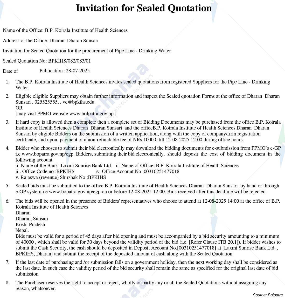 B.P. Koirala Institute of Health Sciences