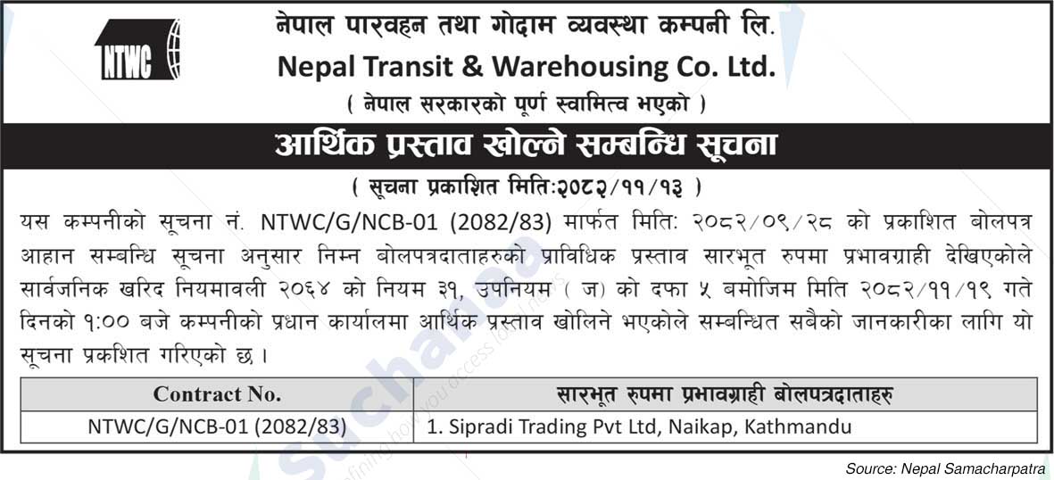 Nepal Transit and Warehousing Co. Ltd.