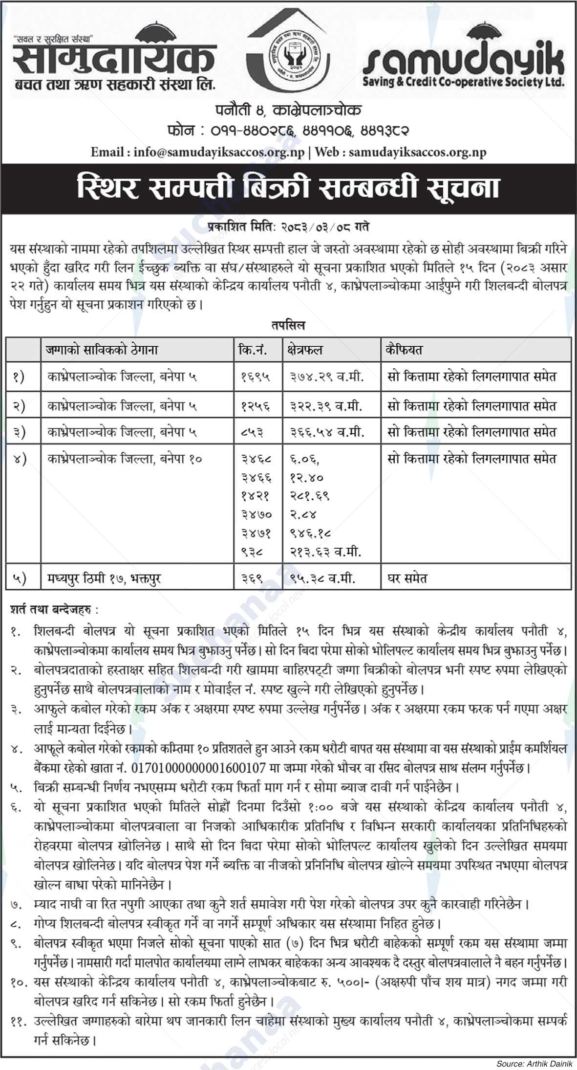 Samudayik Savings and Credit Cooperative Ltd.