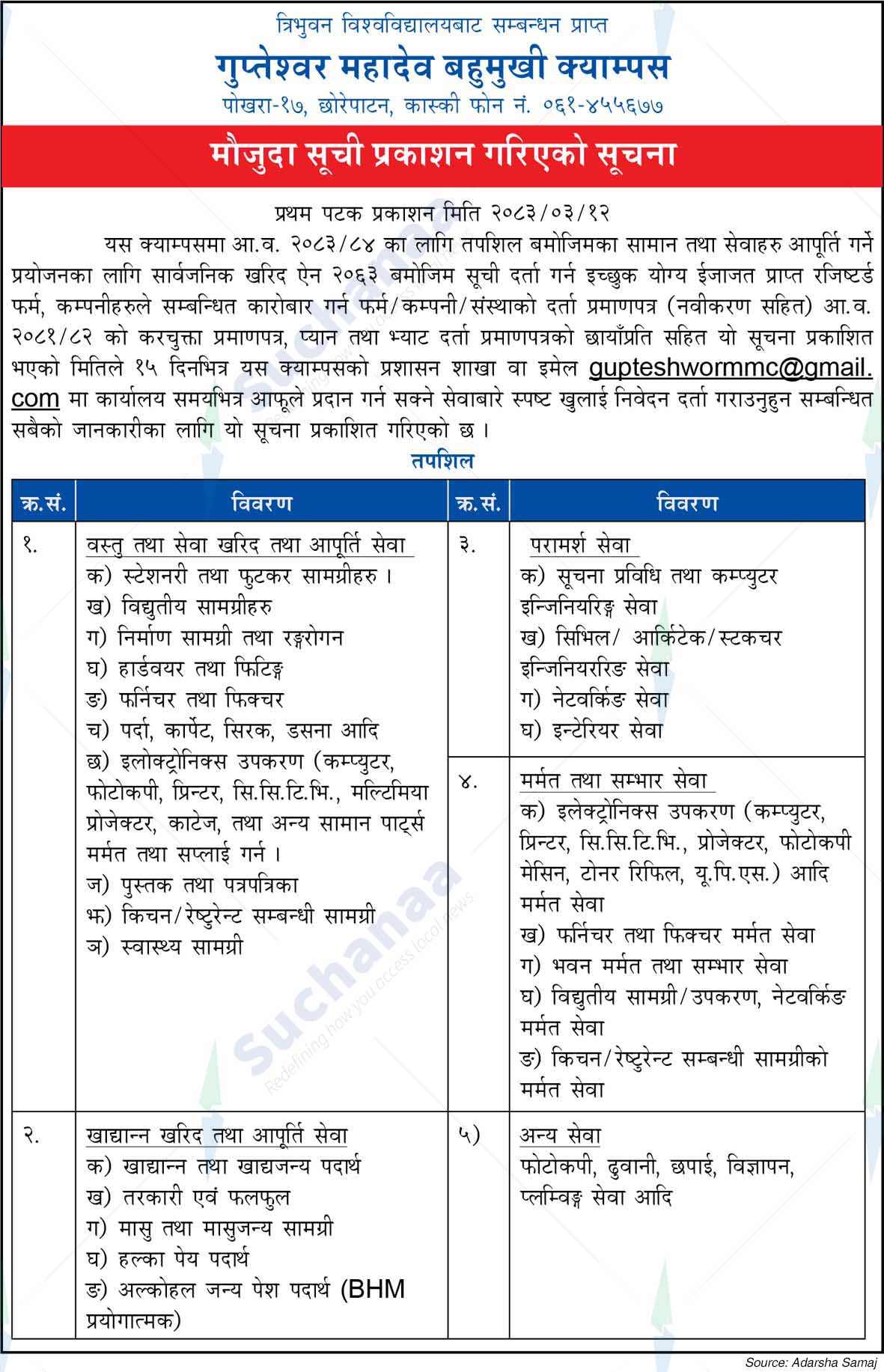 Gupteshwor Mahadev Multiple Campus (GMMC)