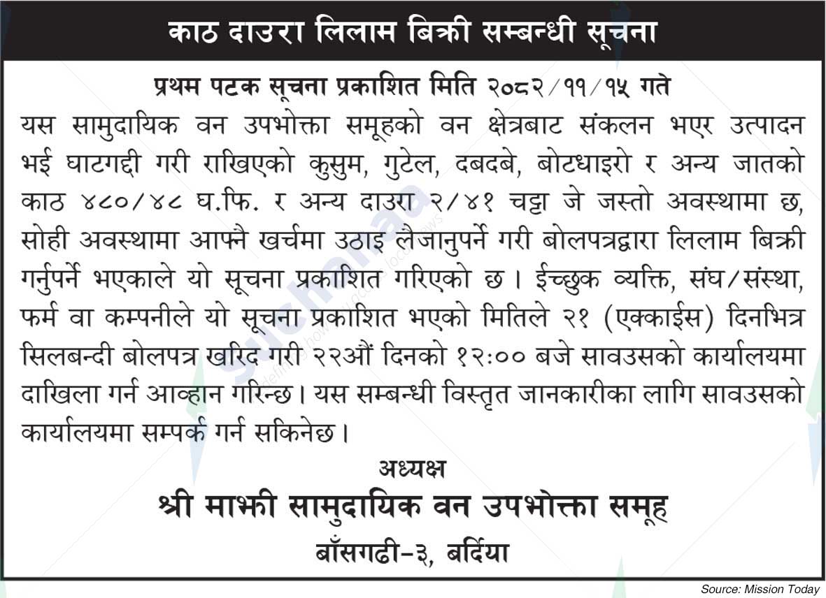 Shree Majhi Saa.Wa.Wo.Sa., Bardiya