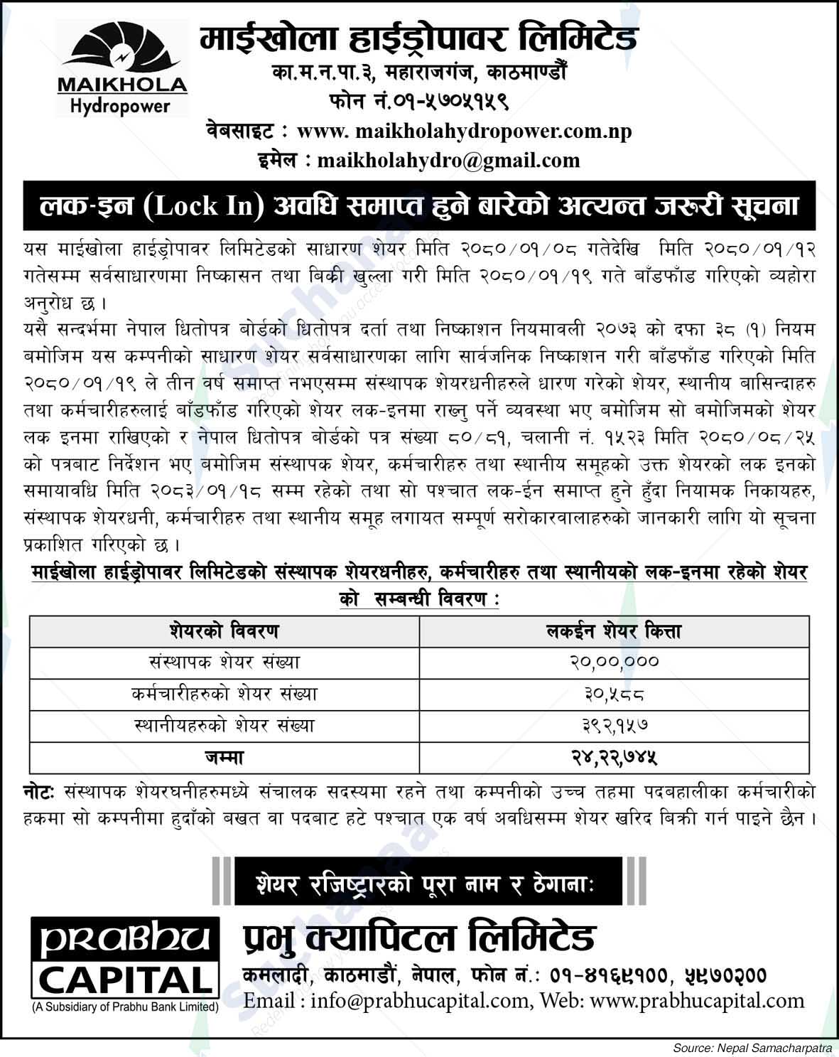 Mai Khola Hydropower Ltd.