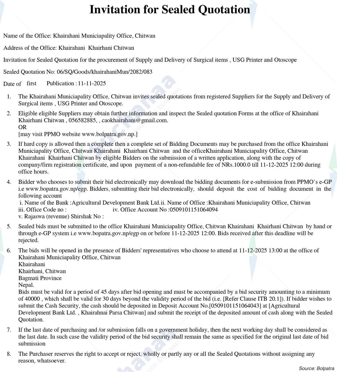 Khairahani Municipality