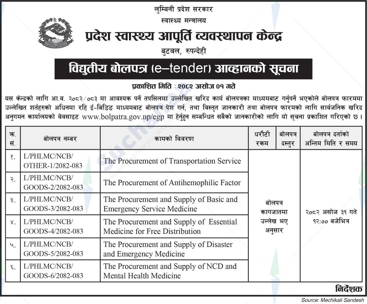 Provincial Health Supply Management Centre, Butwal, Rupandehi