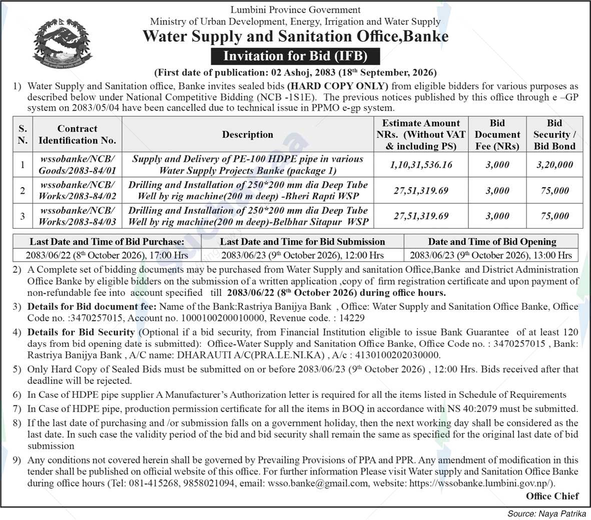 Water Supply and Sanitation Office,Banke