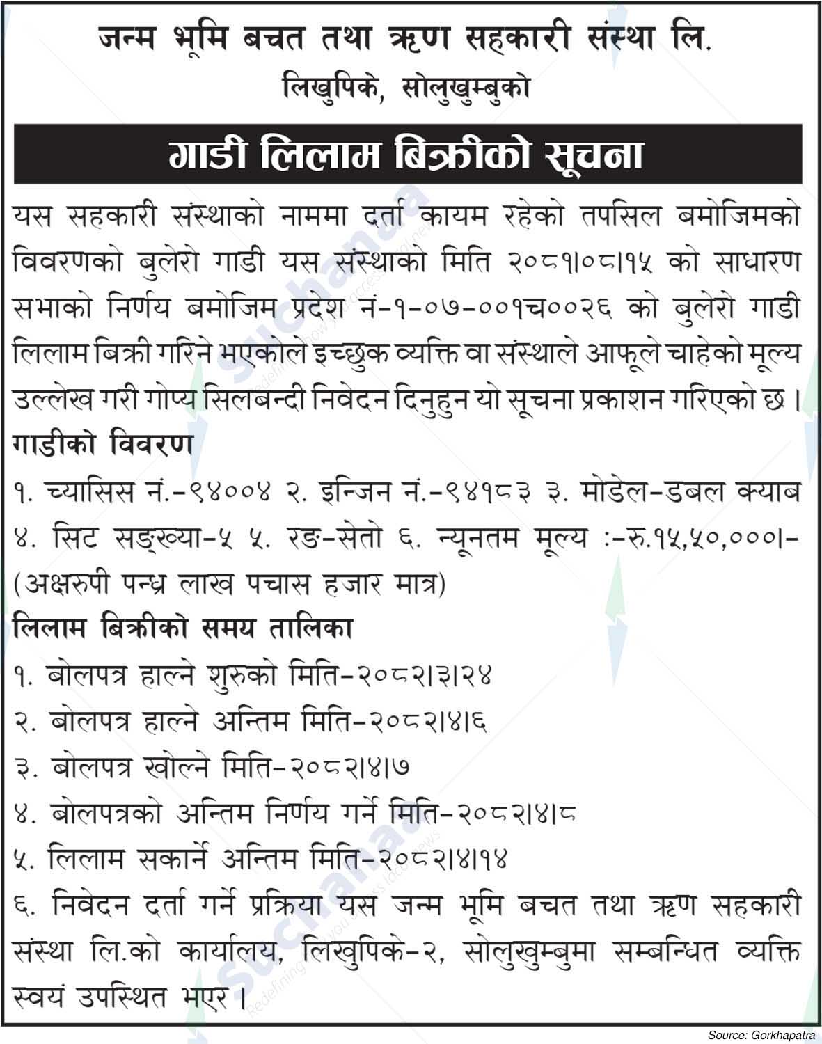 Janma bhumi Saving & Credit Co-Operative Ltd.