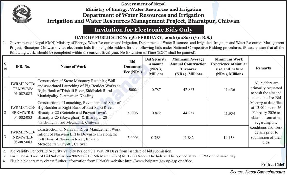 Irrigation and Water Resources Management Project, Bharatpur, Chitwan