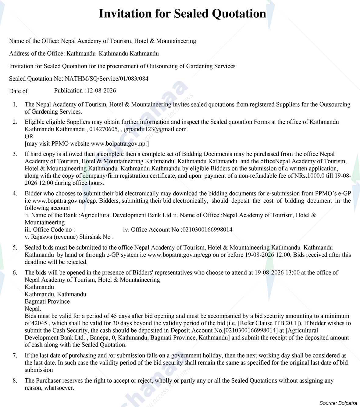 Nepal Academy of Tourism and Hotel Management (NATHM)
