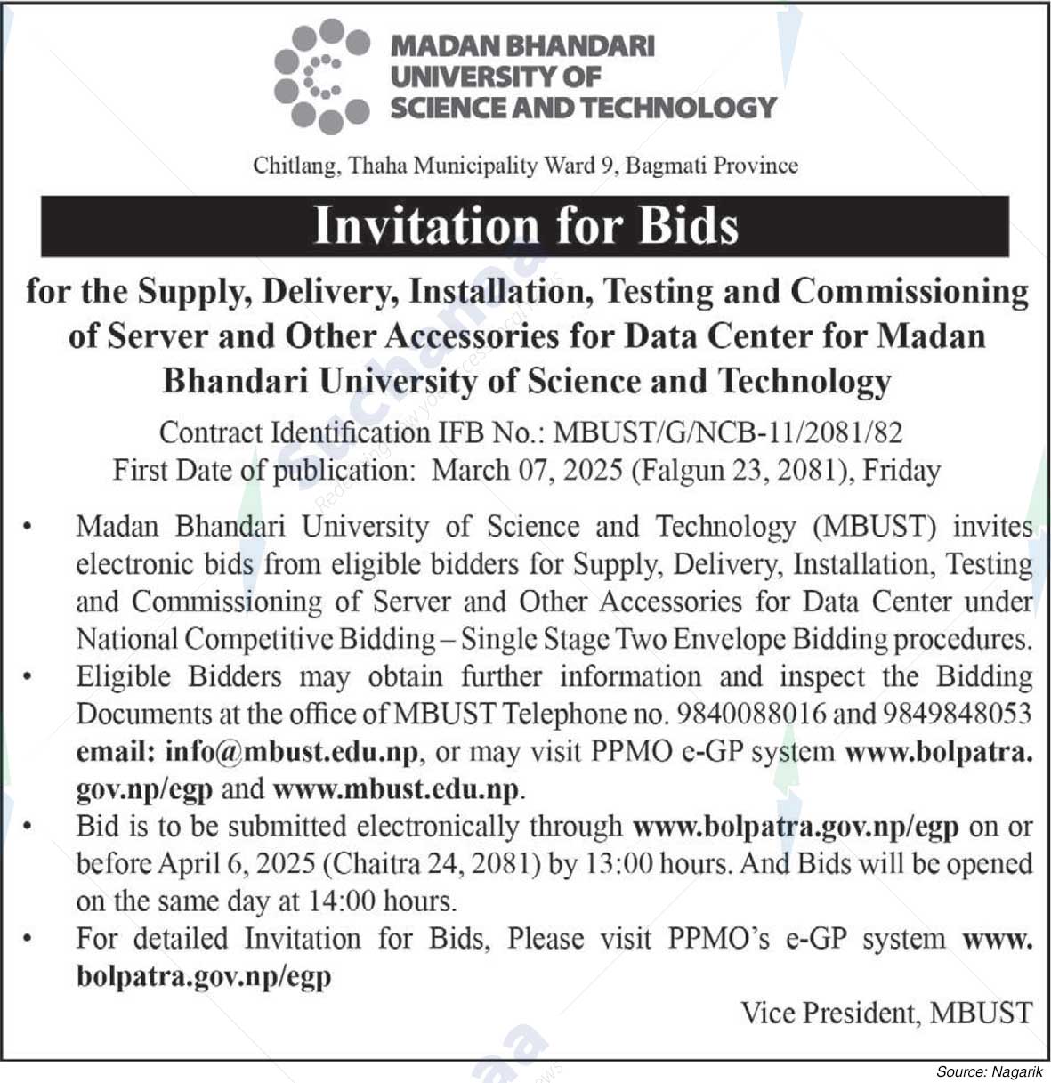 Madan Bhandari University of Science and Tech