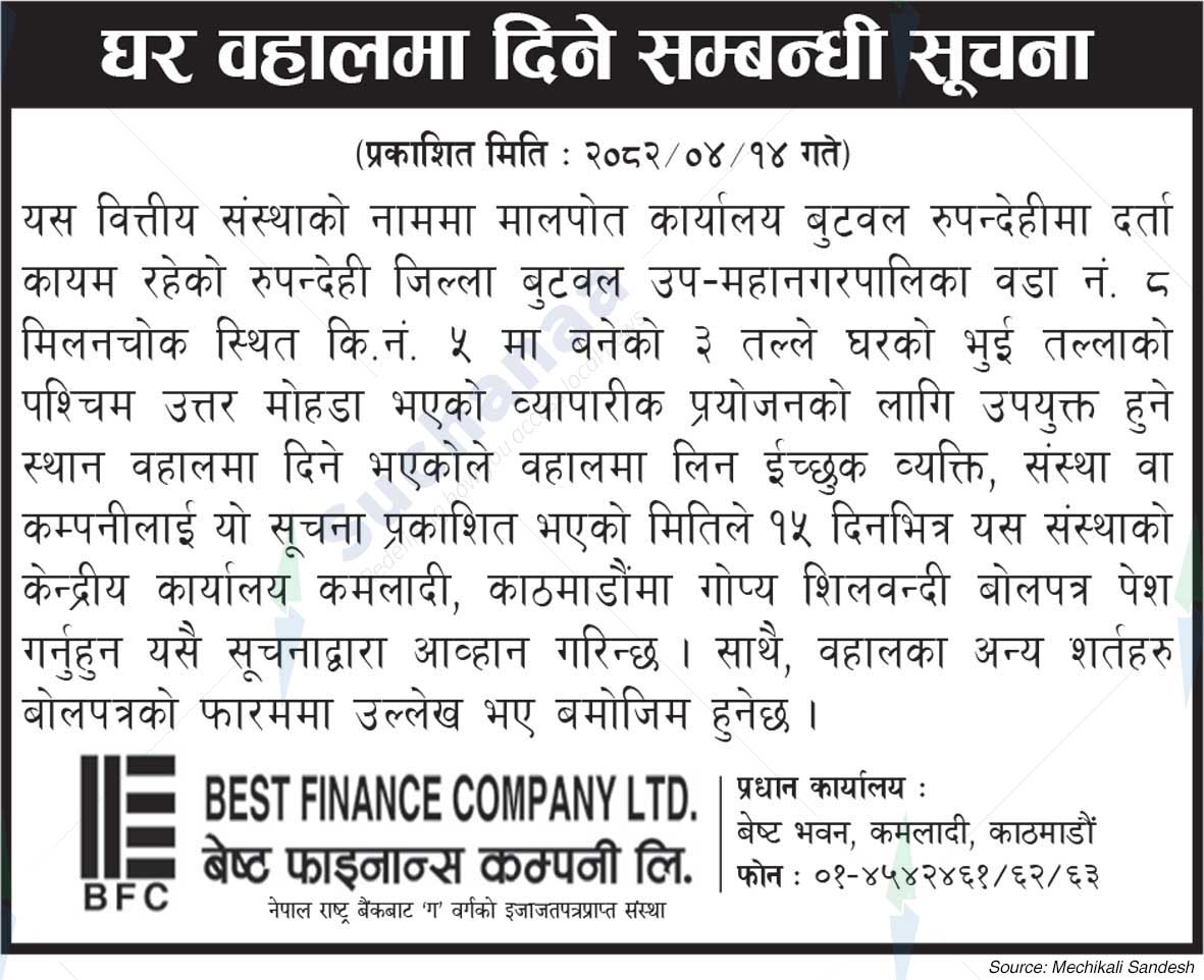 Best Finance Company Ltd.