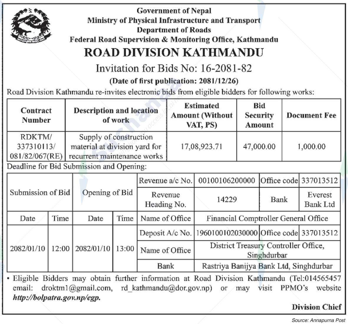 Road Division Kathmandu