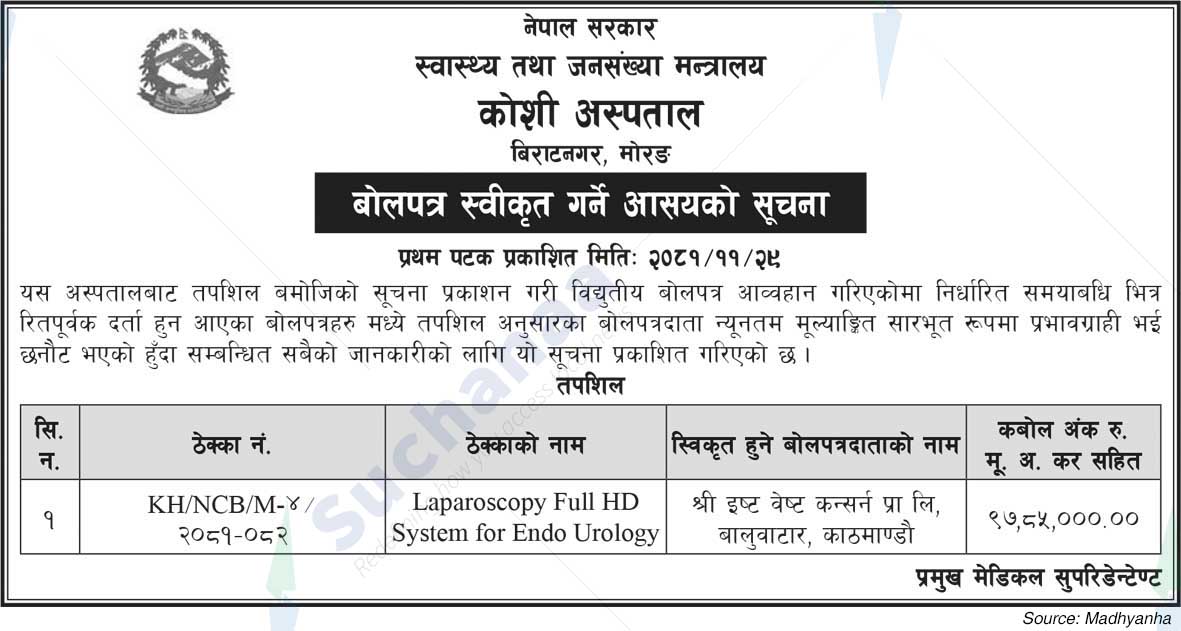 Ministry of Health and Population