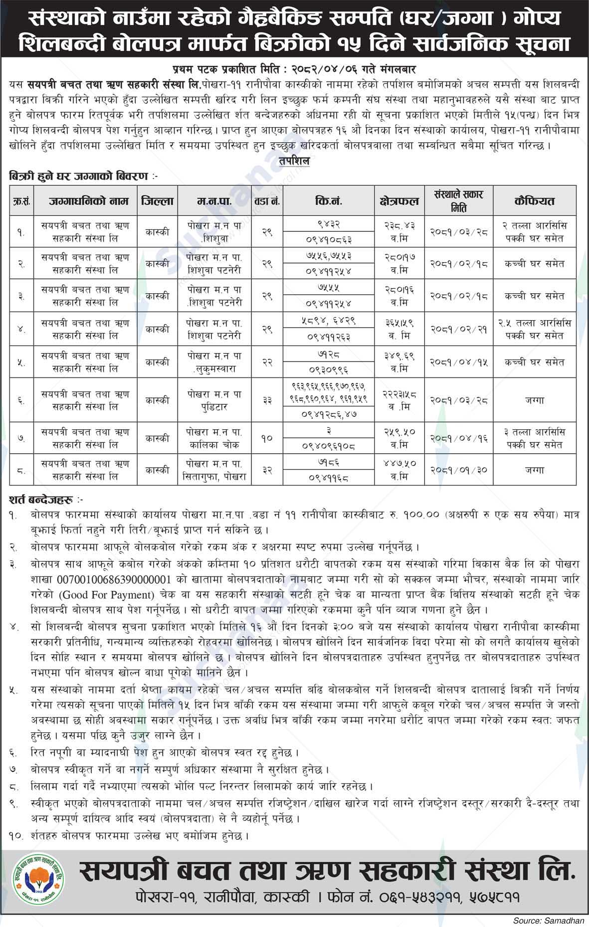 Sayapatri Savings and Credit Cooperative Society Ltd.