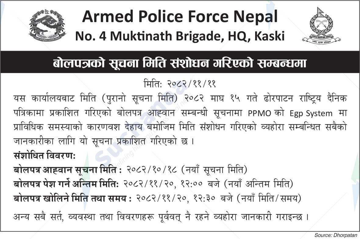 No. 4 Muktinath Brigade, HQ, Kaski