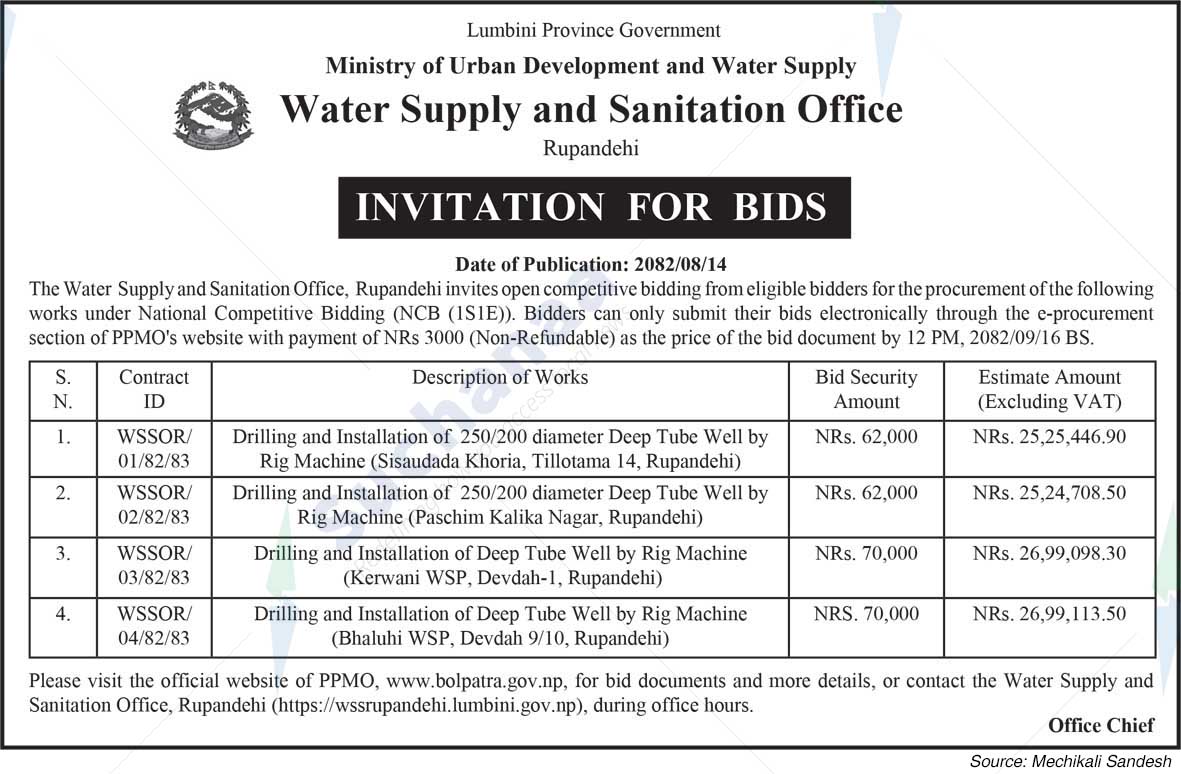 Water Supply and Sanitation Office, Rupandehi