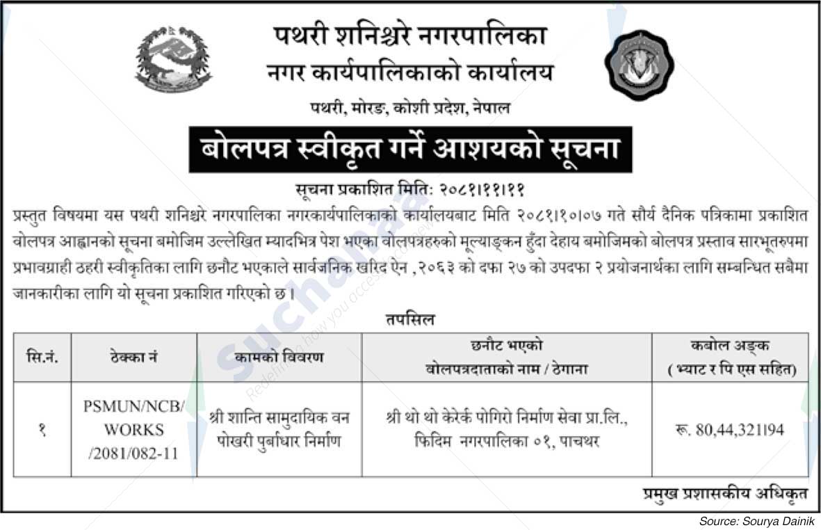 Pathari Sanischare Municipality