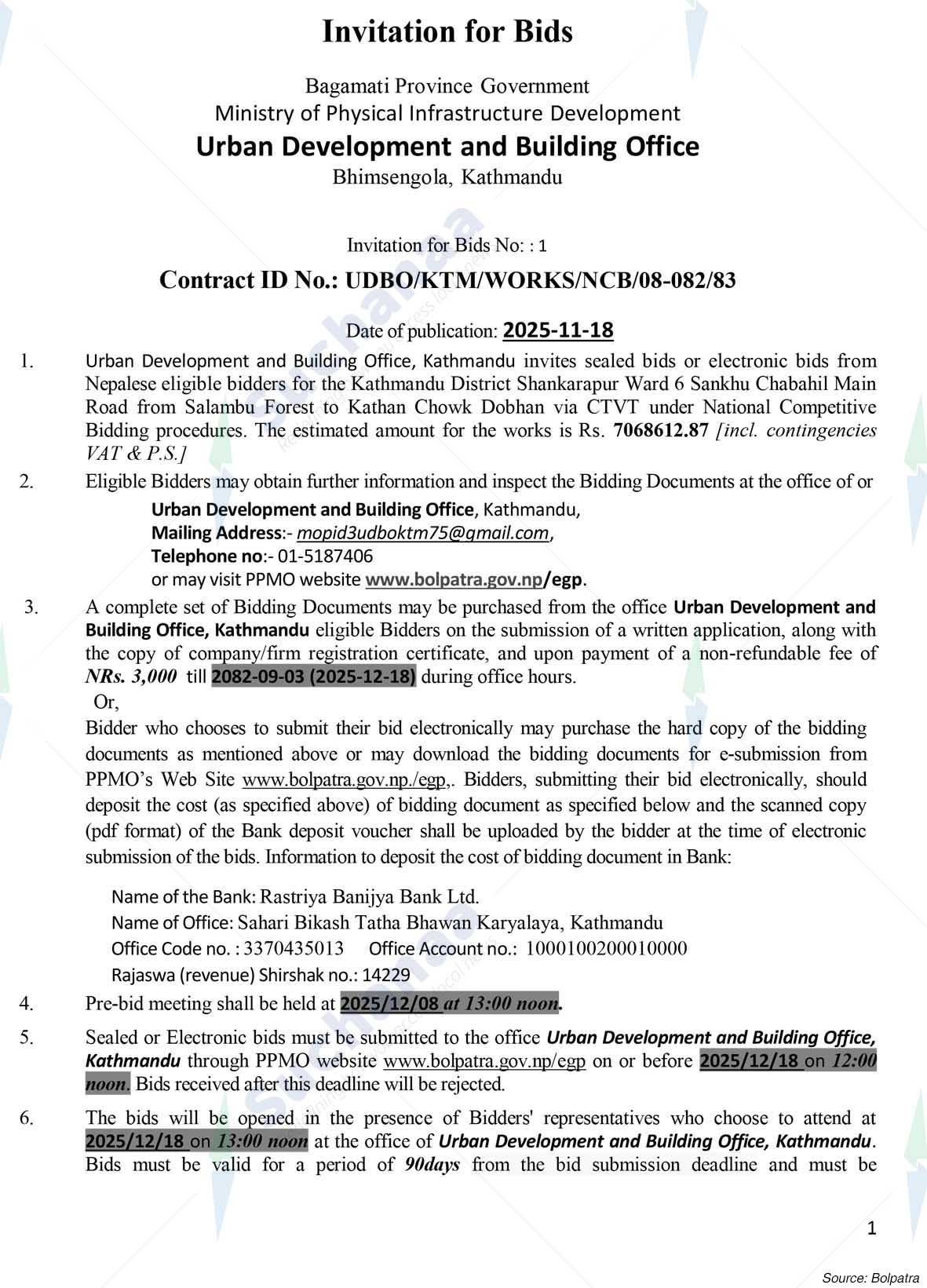 Urban Development and Building Office, Bhimsengola, Kathmandu