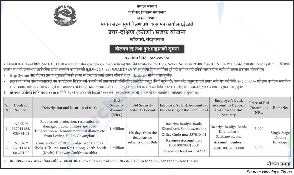 North-South (Koshi) Road Project