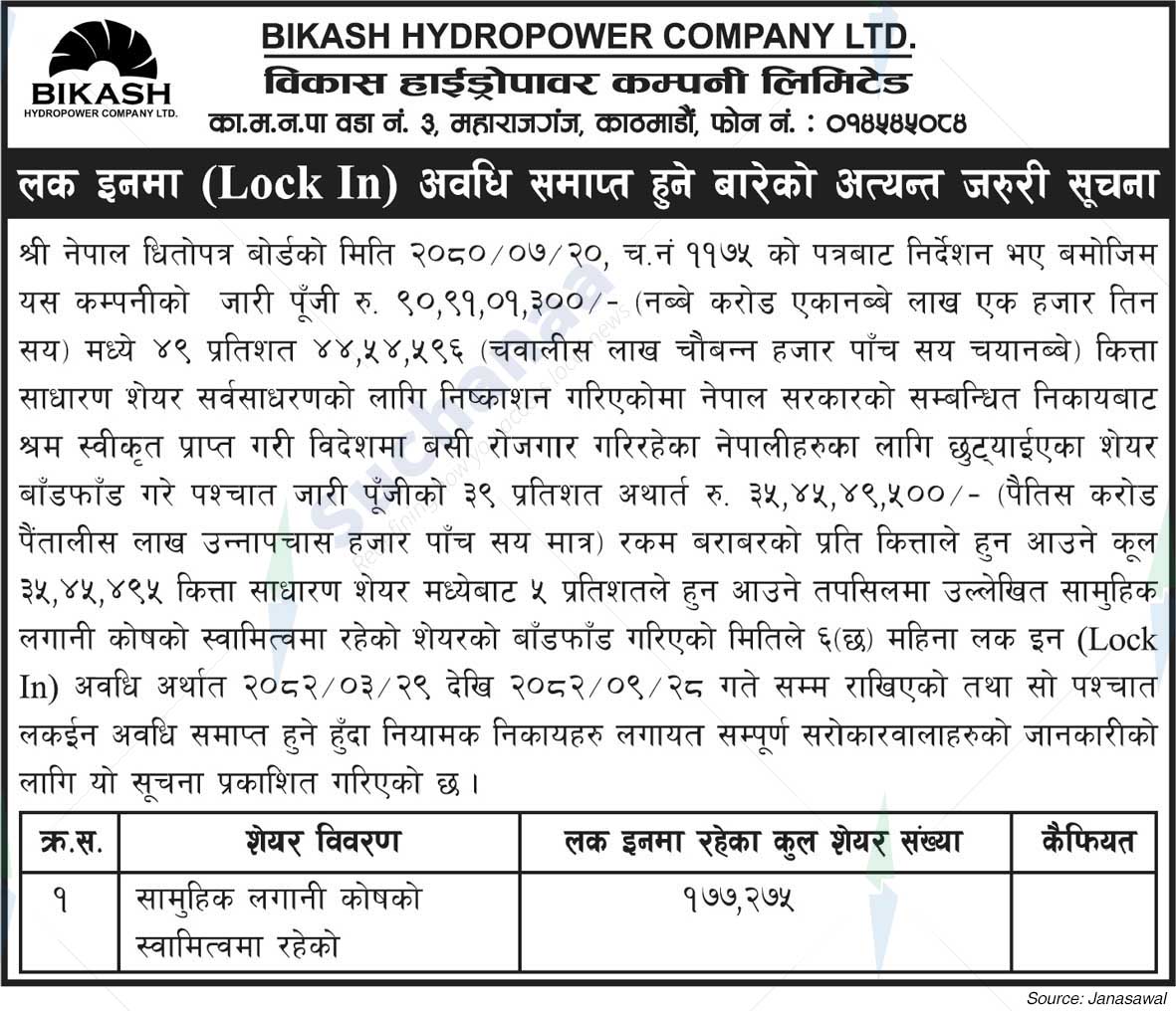 Bikash Hydropower Company Limited