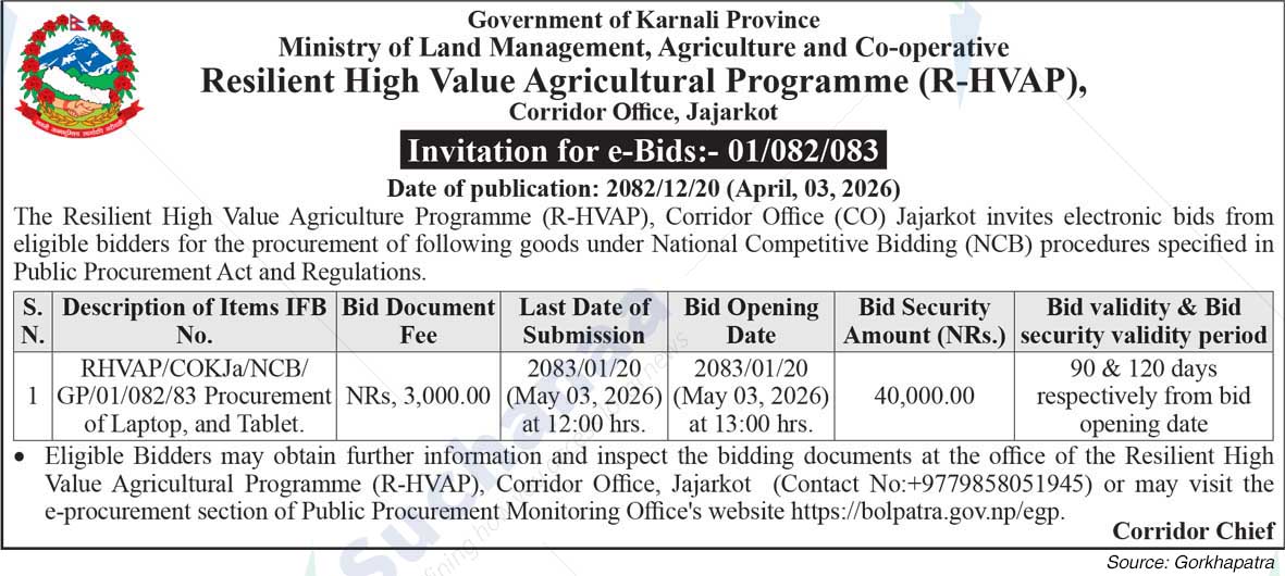 Corridor Office, Jajarkot (R-HVAP)