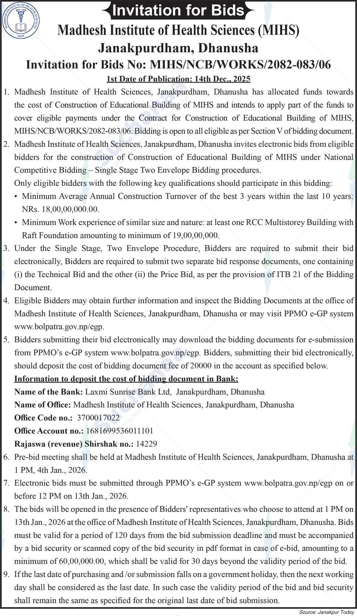 Madhesh Institute of Health Sciences (MIHS)